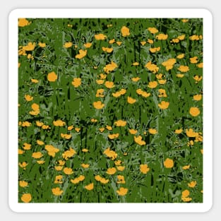 Abstract Buttercups Camouflage Sticker